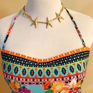 La Blanca Twist Bandeau Swimsuit ESTIMATED Size 14